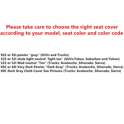 For 2003 2004 2005 2006 GMC Sierra 1500 2500 3500 Replacement Bottom Seat Cover