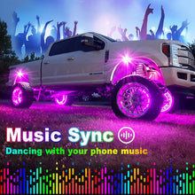 Load image into Gallery viewer, 4/6/8/10/12 Pods Car RGB Rock Lights Music Mode APP Remote Control LED Neon Underglow Light Kit for Off-Road SUV ATV Auto Parts