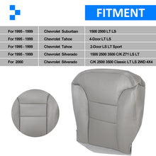 Load image into Gallery viewer, For 1995 1996 1997 1998 1999 Chevy Tahoe Driver Bottom Seat Cover Gray