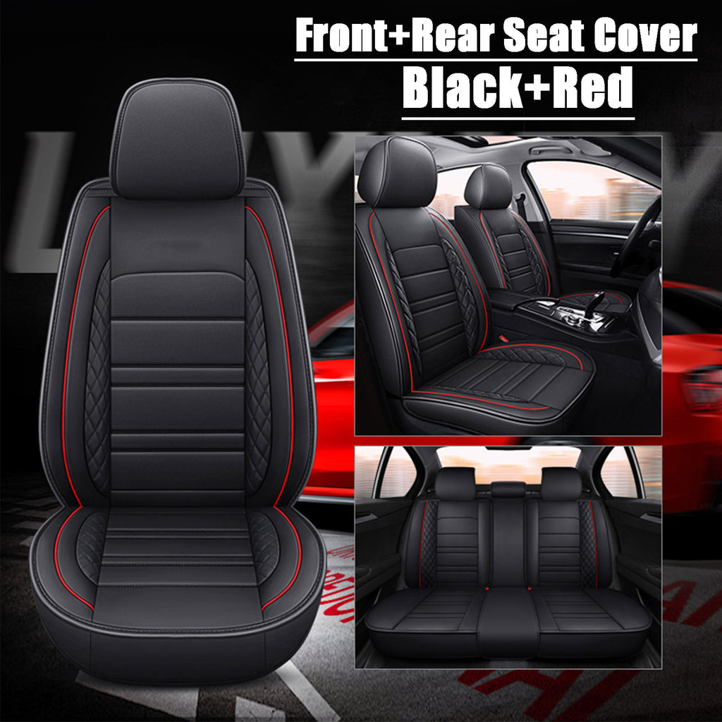 For GMC Acadia Savana Sierra Car 5-Seat Covers Waterproof PU Leather Full Set