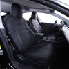 Custom Fit Model X Car Seat Covers for Select Tesla Model X 2020 2021 2022 2023 2024,7 Seats Full Set - Leather (Black)