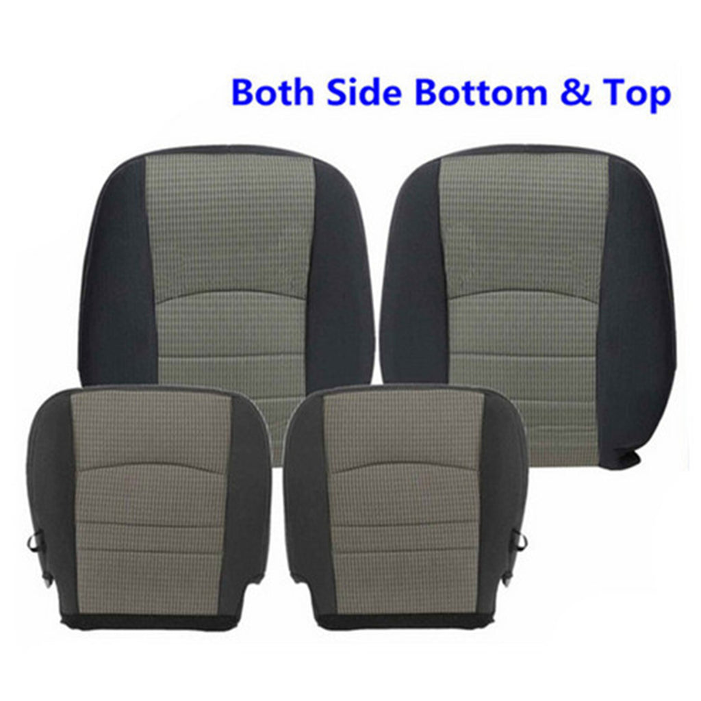 2009 to 2012 FITS for Dodge Ram 1500 2500 3500 SLT Cloth Seat Cover Gray