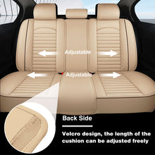 Load image into Gallery viewer, For Honda Leather 5 Seat Car Seat Cover Front Rear Full Set Cushion Pad \Nbeige