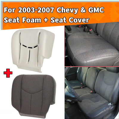 For 2003 2004 2005 2006 GMC Sierra 1500 2500 3500 Replacement Bottom Seat Cover