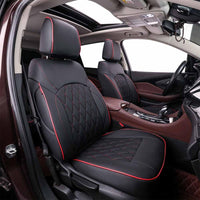 Custom Fit Envision Car Seat Covers for Select Buick Envision 2021 2022 2023 2024- Full Set - Leather (Burgundy)