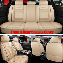 Load image into Gallery viewer, For Honda Leather 5 Seat Car Seat Cover Front Rear Full Set Cushion Pad \Nbeige