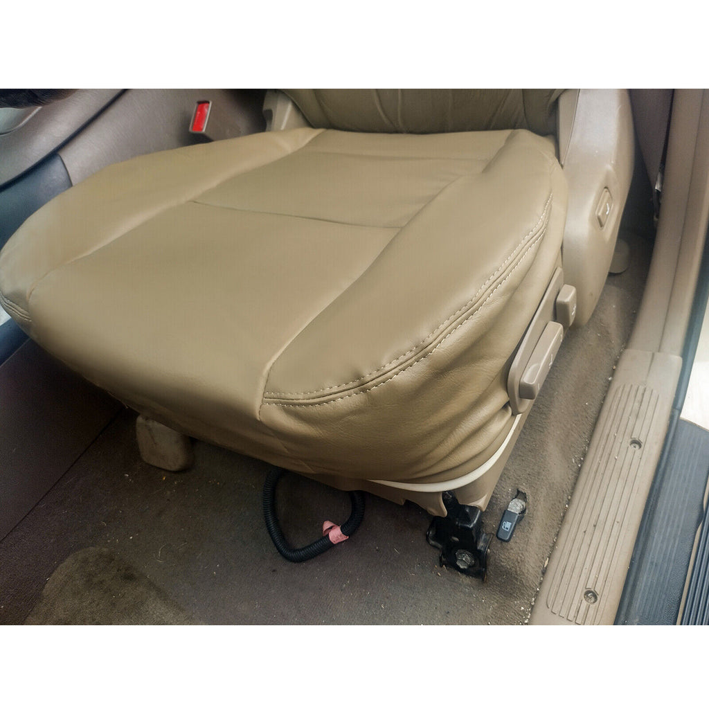 For Toyota Tundra 2000 2001 2002 2003 2004 Driver Bottom Leather Seat Cover Tan