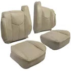 Fits 03-06 GMC Sierra Chevy Silverado Seat Cover Tan Driver Passenger Bottom-Top