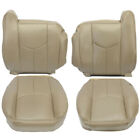 Front Synthetic Leather Seat Cover Tan for Chevy Silverado GMC Sierra 2003-2006