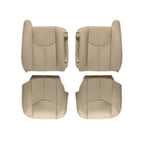 Front Synthetic Leather Seat Cover Tan for Chevy Silverado GMC Sierra 2003-2006