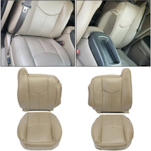 Load image into Gallery viewer, Front Synthetic Leather Seat Cover Tan for Chevy Silverado GMC Sierra 2003-2006