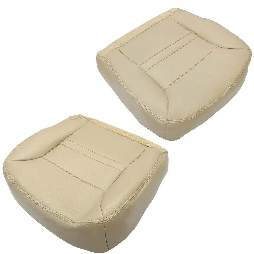 For 2000 2001 Ford Excursion Limited Front Bottom & Top Leather Seat Cover Tan