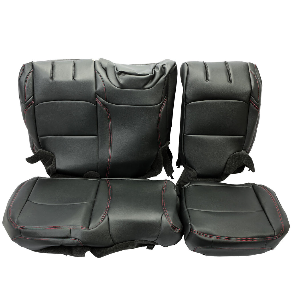 For Jeep Wrangler JL Unlmited 4DR 18-23 Full Set Seat Cover Synthetic Leather