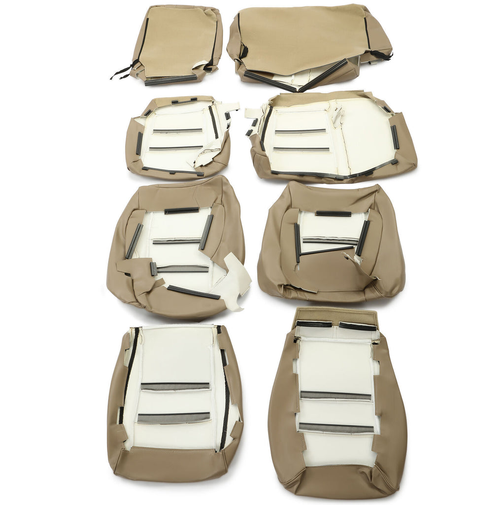 Beige Full 5-Seat Cover Cushion Set Front & Rear for Jeep Grand Cherokee 2011-19