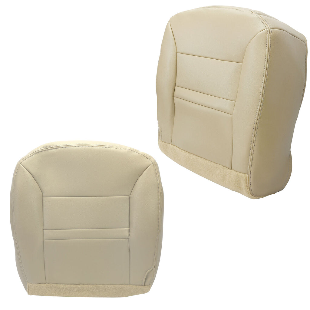 For 2000 2001 Ford Excursion Limited Front Bottom & Top Leather Seat Cover Tan