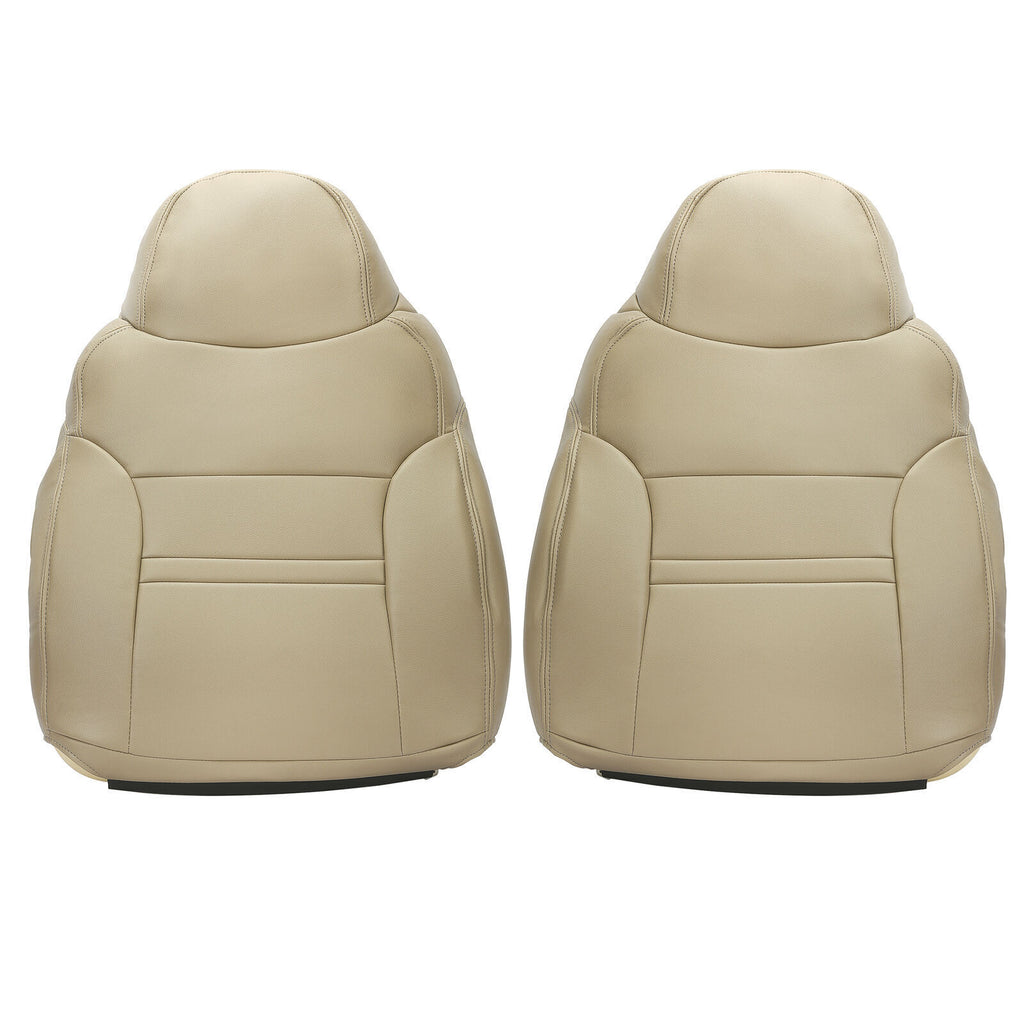 For 2000 2001 Ford Excursion Limited Front Bottom & Top Leather Seat Cover Tan