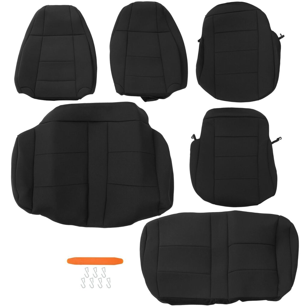 Front & Rear Full Set Seat Covers for Jeep Wrangler YJ TJ CJ7 CJ8 1976-2002