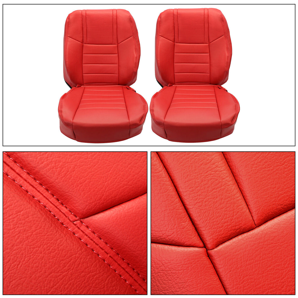 For Dodge Challenger SE SXT RT 2011-2014 Red Seat Covers Front & Rear Full Set