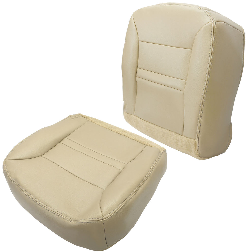 For 2000 2001 Ford Excursion Limited Front Bottom & Top Leather Seat Cover Tan