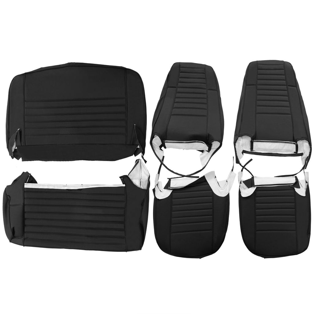 Front & Rear Full Set Seat Covers for Jeep Wrangler YJ TJ CJ7 CJ8 1976-2002