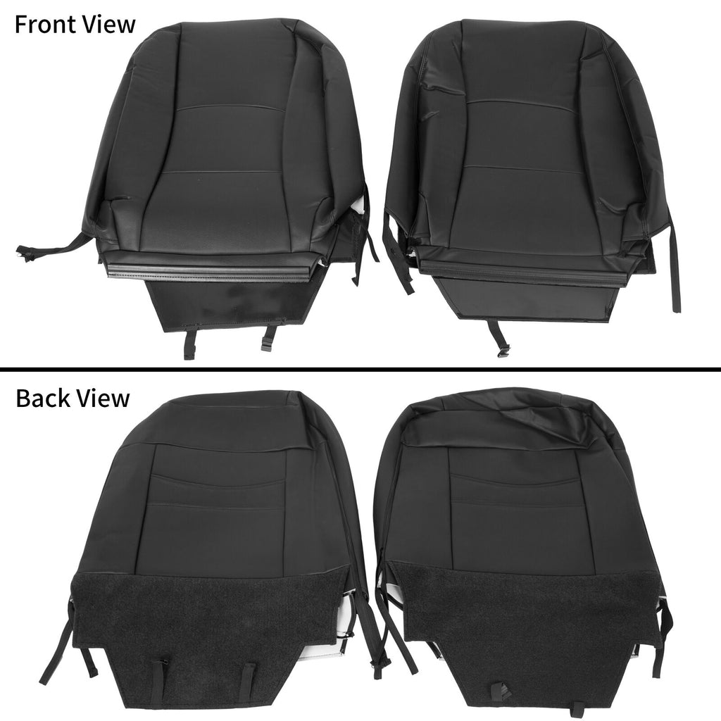 Black Front & Rear Seat Covers for 2013-2018 Ram 1500 2500 3500 Crew Cab 14PCS