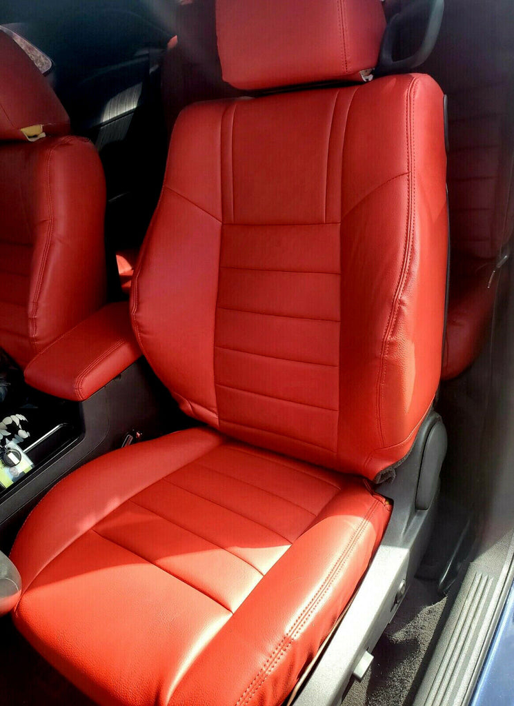 For Dodge Challenger SE SXT RT 2011-2014 Red Seat Covers Front & Rear Full Set