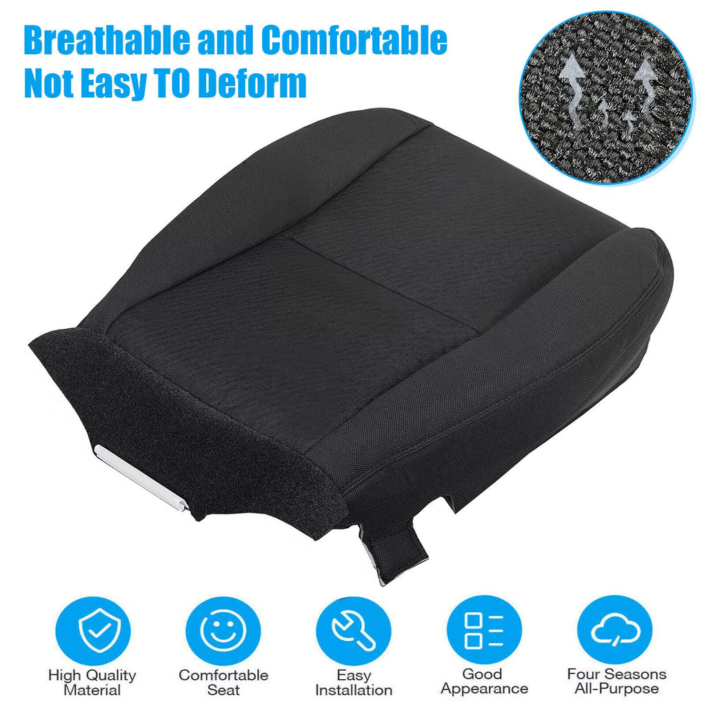 Driver Side Bottom Seat Cover+Foam Cushion for 07-14 Chevy Silverado 1500 2500HD