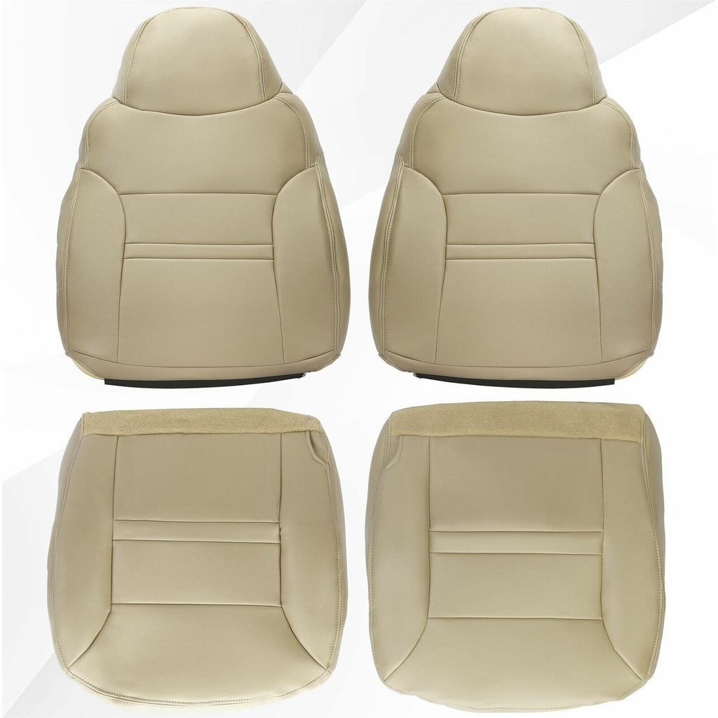 For 2000 2001 Ford Excursion Limited Front Bottom & Top Leather Seat Cover Tan