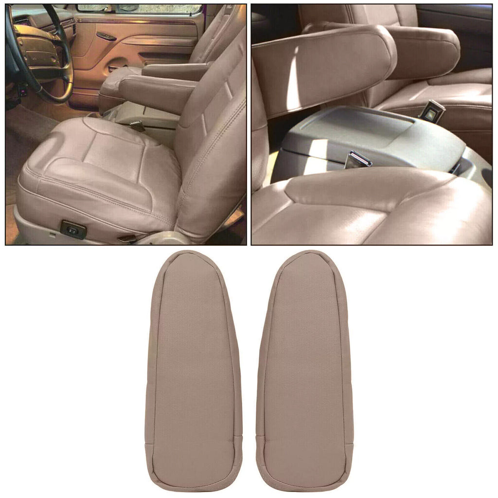 For 1992-1996 Ford Bronco Eddie Bauer Driver&Passenger Complete Seat Covers Tan