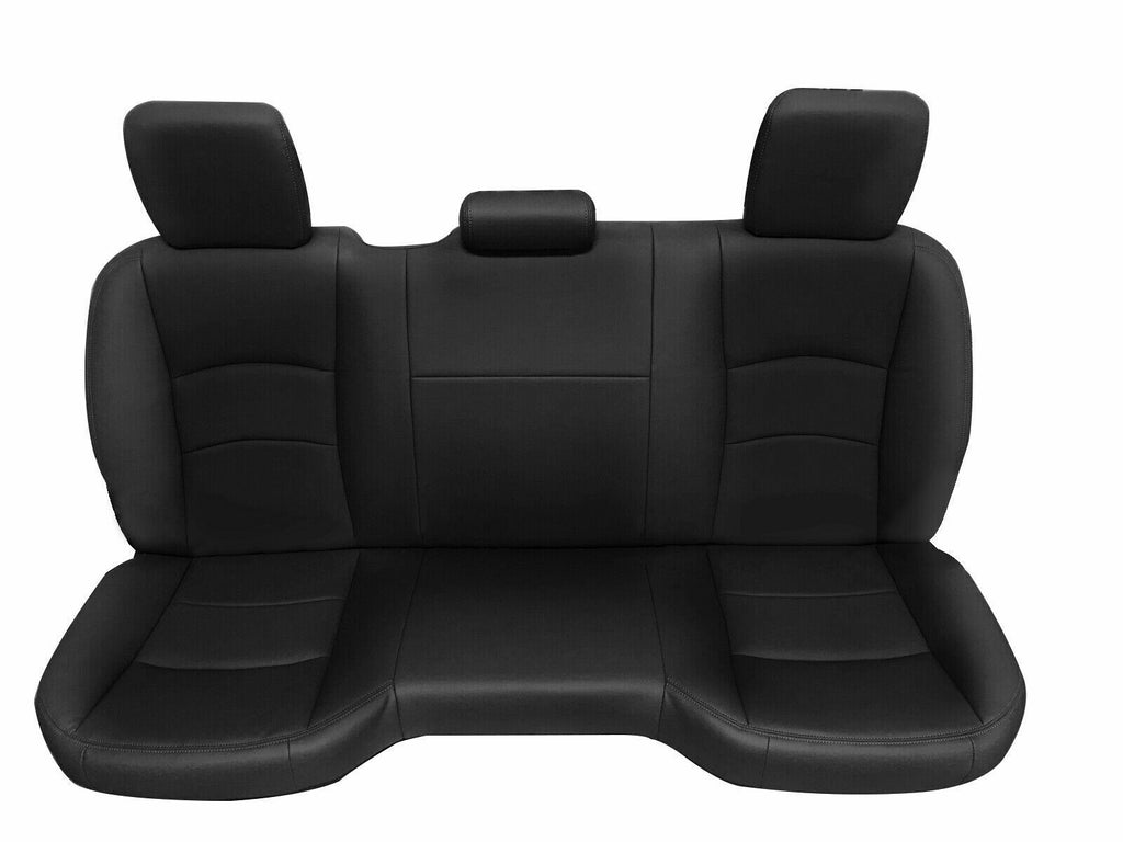 Black Front & Rear Seat Covers for 2013-2018 Ram 1500 2500 3500 Crew Cab 14PCS