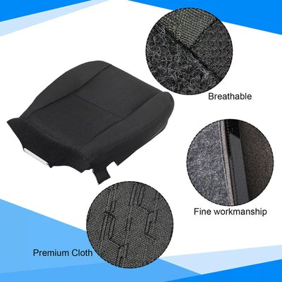 Driver Side Bottom Seat Cover+Foam Cushion for 07-14 Chevy Silverado 1500 2500HD