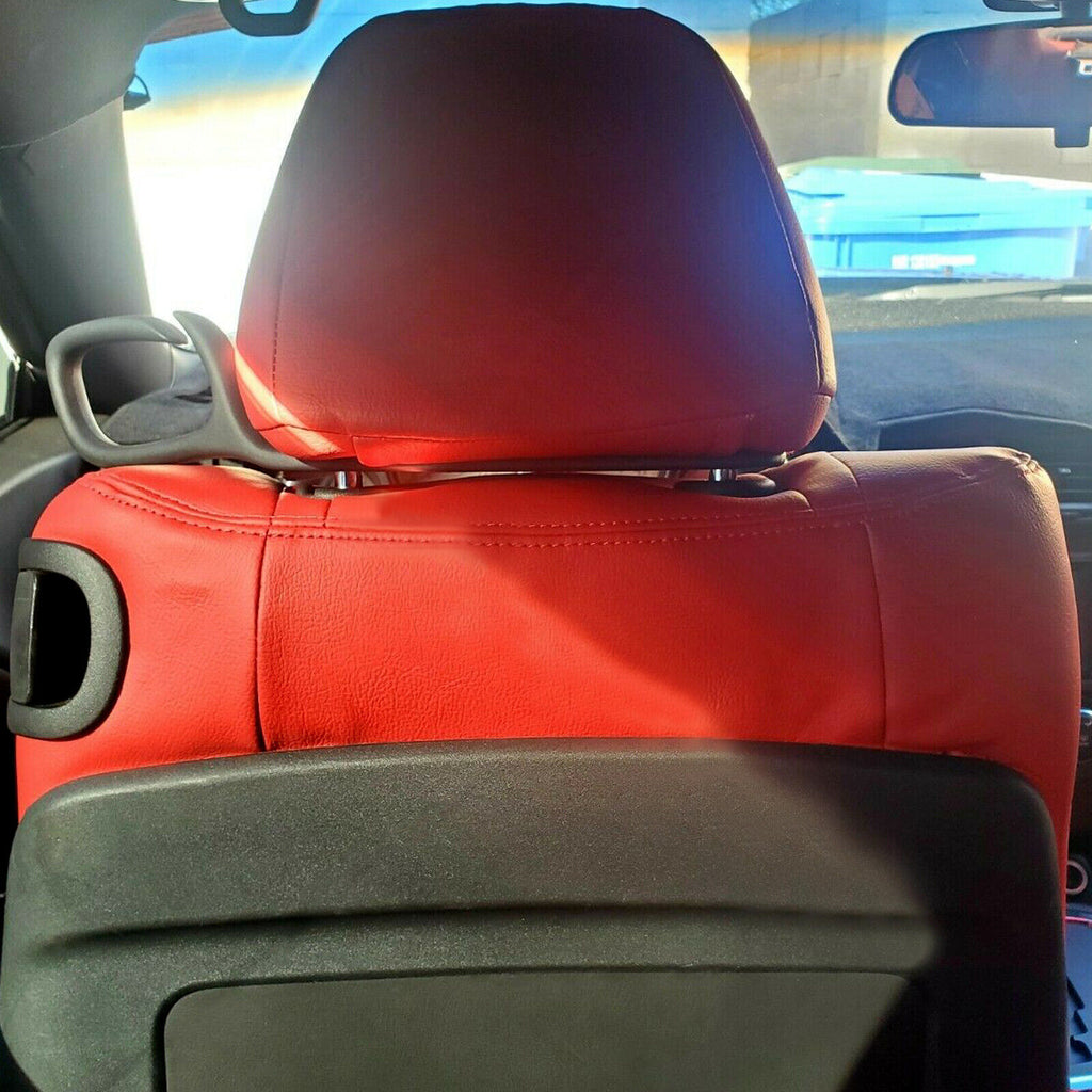 For Dodge Challenger SE SXT RT 2011-2014 Red Seat Covers Front & Rear Full Set