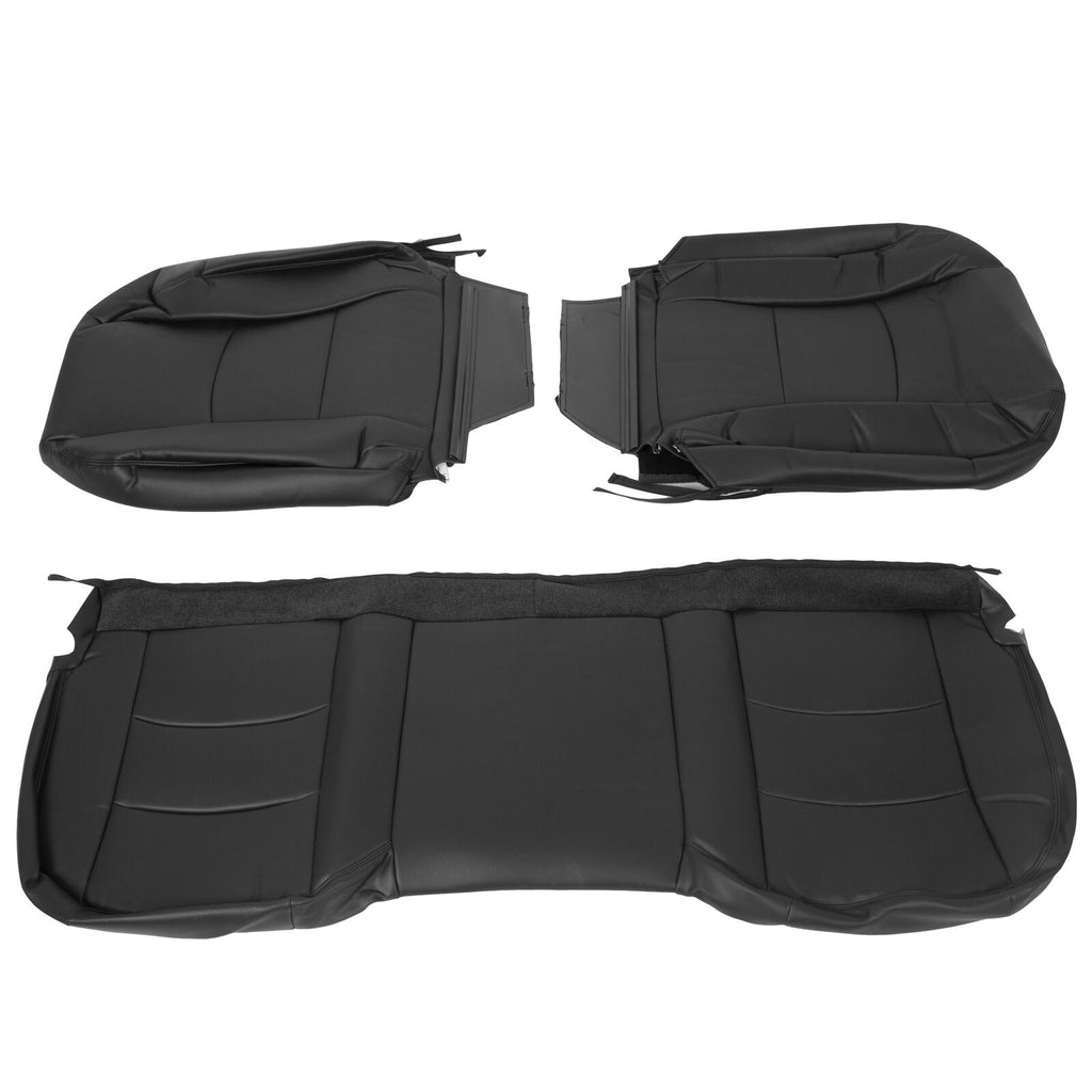 Black Front & Rear Seat Covers for 2013-2018 Ram 1500 2500 3500 Crew Cab 14PCS