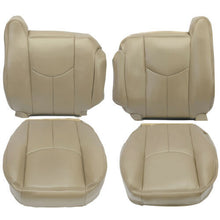 Load image into Gallery viewer, Front Synthetic Leather Seat Cover Tan for Chevy Silverado GMC Sierra 2003-2006