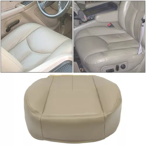 Fits 03-06 GMC Sierra Chevy Silverado Seat Cover Tan Driver Passenger Bottom-Top