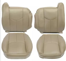 Load image into Gallery viewer, Fits 03-06 GMC Sierra Chevy Silverado Seat Cover Tan Driver Passenger Bottom-Top