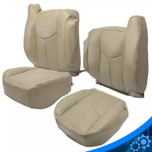 Load image into Gallery viewer, Fits 03-06 GMC Sierra Chevy Silverado Seat Cover Tan Driver Passenger Bottom-Top